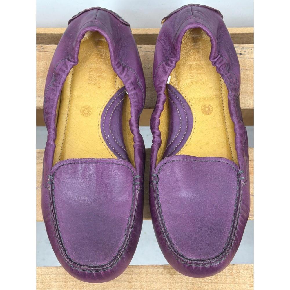 Bussola Mallorca Purple Leather Loafers Flats Shoes Womens EU 39 US 8.5-9
